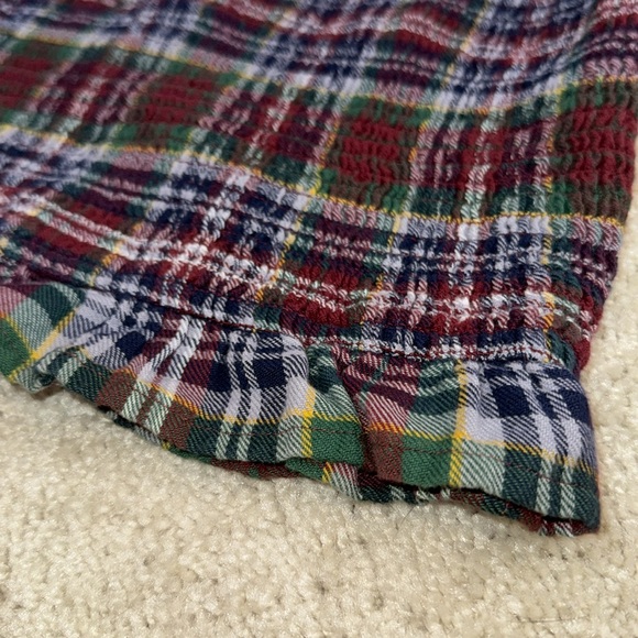 American Eagle Plaid| Puff Sleeve| Smocked Blouse - Picture 7 of 13